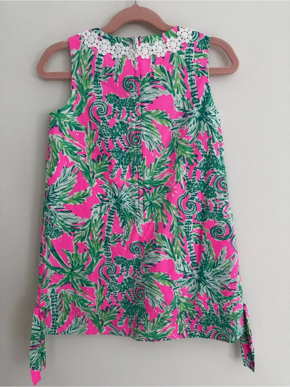 Lilly Pulitzer classic girls shift dress Pink & Green size 5